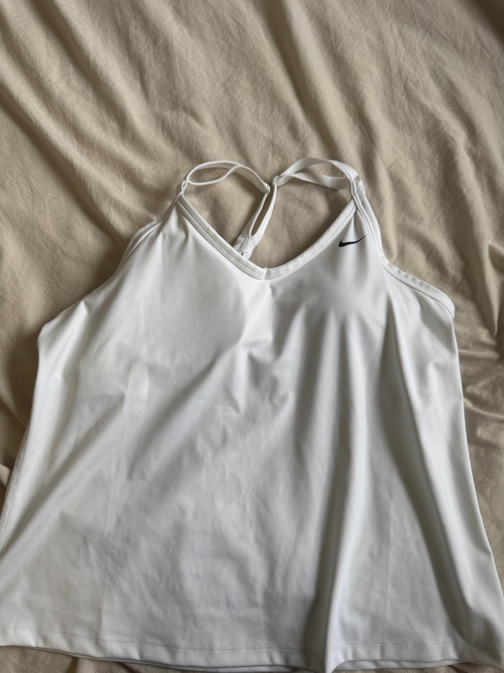 Nike White Athletic Strappy Tank
